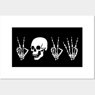 Happy New Year 2024 Skeleton Fingers Posters and Art